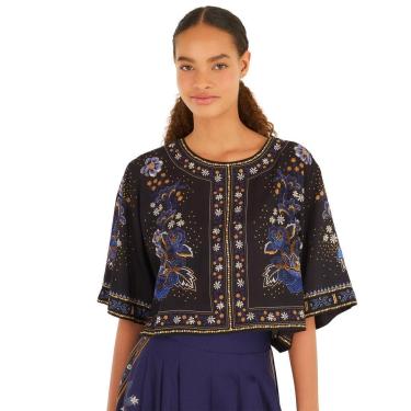 Imagem de Tshirt Cropped Farm Rio Noite Florida Feminina-Feminino