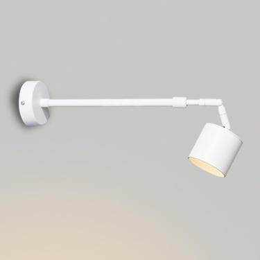 Imagem de Luz De Parede Minimalista Moderna, Lâmpada De Parede Industrial De Braço Longo, Iluminação De Imagem Interna Com Funções Telescópicas E Rotativas, Arandelas De Parede, White, 3000K