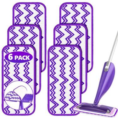 Imagem de Recargas de esfregões reutilizáveis compatíveis com Swiffer Wet Jet - 