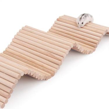 Imagem de Ponte suspensa Niteangel Hamster Climbing Ladder Wood