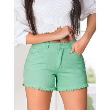 Imagem de Shorts Feminino Sarja Verde Agua - Razon Jeans, 40