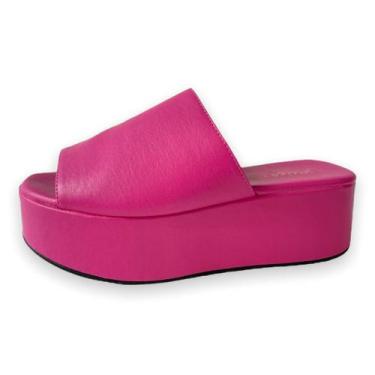 Imagem de Tamanco Flatform Feminino Plataforma Color - Jessica Leal Shoes, Rosa 