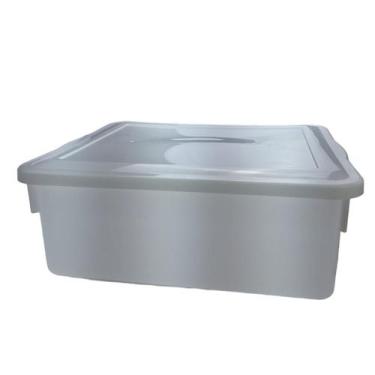 Imagem de CAIXA COM TAMPA 16,5L ORGANIZADORA BIOPRATIKA 34x15x41CM 0540 - PLEION