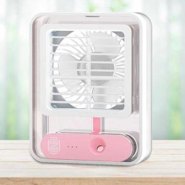 Imagem de Mini Ventilador Portátil Com Umidificador Iluminação Led Usb - Relet