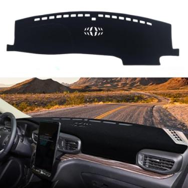 Imagem de Blazeray Capa de painel para Ford Explorer 2020 2021 2022 2023 2024 Capa de painel antiderrapante tapete protetor de painel acessórios interiores para-sol almofada antirreflexo tapete protetor solar
