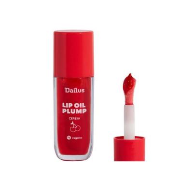 Imagem de Lip Oil Plump Dailus Cereja 4ml Hidrata e Volume Brilho Labial