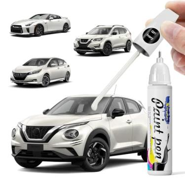 Imagem de XTryfun Tinta de retoque de carro compatível com Nissan (marfim/pérola branca (QX1))