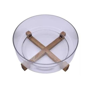 Imagem de Saladeira De Vidro Com Base 28 Cm Mimo Acácia Vd24047