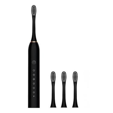 Imagem de Escova De Dentes Elétrica Ultrassônica Recarregável 4 Cabeça - Global