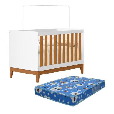 Imagem de Berço Americano Mini Cama Flip com Colchão Baby Physical - Reller Móveis