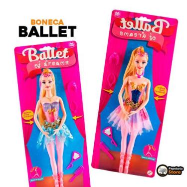 Imagem de Boneca Ballet Infantil Com Penteado e Acessórios - Ark Toys