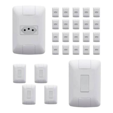 Imagem de Tramontina Aria Kit 20 Tomadas 5 Interruptor Cor Branco
