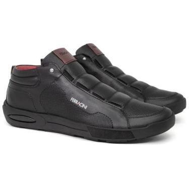 Imagem de Sapatênis Cano Alto Bota Ferracini 24h Pulse Couro, All black, 42
