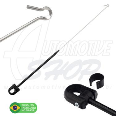 Imagem de Antena Corta Pipa Moto Retrátil Guidao Aço Inox Preto M11A