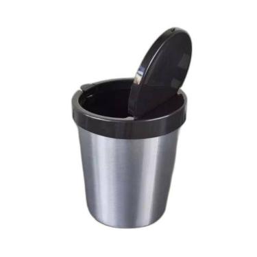 Imagem de Lixeira De 10 Litros Inox Automática Tampa Click Label