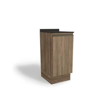 Imagem de Nicho para Cozinha Maxxi G741 c/ Tampo 40cm Nogal/Preto Brilho - Kappesberg