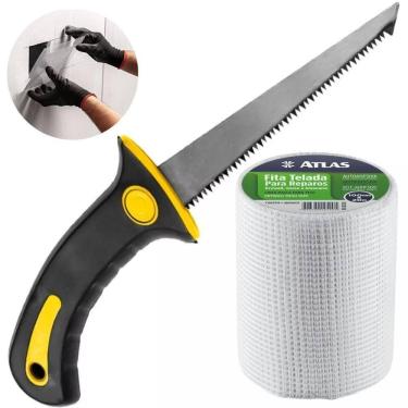 Imagem de Serrote Para Gesso Drywall 6Pol + Fita Telada 100Mm X 20M