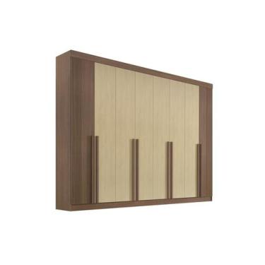 Imagem de Guarda Roupa Casal 8 Portas Ripado 8 Gavetas sem pés Daymont - D' Doro