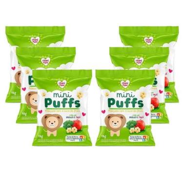 Imagem de MINI PUFFS BRÓCOLIS E MAÇÃ 6x15g - NHAMI MAMI