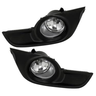 Imagem de Front Left Driver and Right Passenger Side Clear Lens Chrome (Crystal Housing Fog Light with Bulb Lights Bumper Lamps Switch for Nissan for Altima 2013-2015