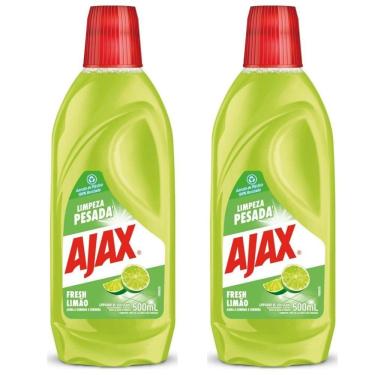 Imagem de Kit 2 Limpador Diluível Ajax Fresh Limão Limpeza Pesada 500ml