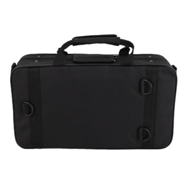 Imagem de Estojo para clarinete, bolsa para clarinete em tecido oxford com compartimentos para acessórios, bolsa para clarinete espessada acolchoada com espuma preta com alça