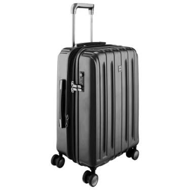Imagem de DELSEY PARIS Bagagem expansível de titânio rígido com rodas giratórias, Preto, Carry-On 21 Inch, Bagagem expansível de titânio rígido com rodas giratórias
