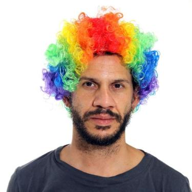 Imagem de Peruca de Palhaço Colorida - Acessório Divertido - Abrakadabra, UNICA,