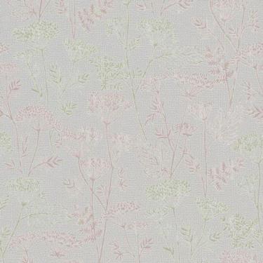 Imagem de Papel De Parede Kylie Folhagem Cinza 34322