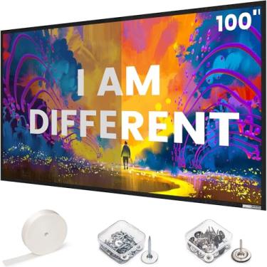 Imagem de Tela de projetor ALR para lançamento padrão - Montagem na parede - TGL-100-A Alto Contraste 70% ALR Alto Brilho 2,7X Ganho - Tela cinza de 100 polegadas 16:9 - por SilverMagic