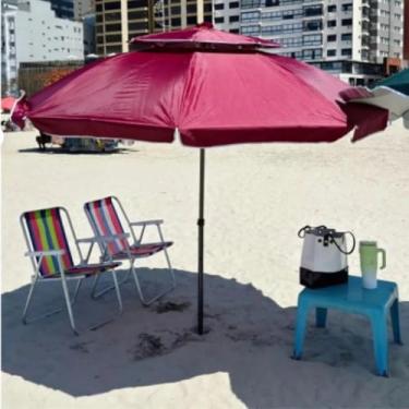 Imagem de Guarda-sol Para Churrasco Praia Articulado 2,40 (Vinho)