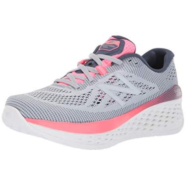 Imagem de New Balance Tênis de corrida feminino Fresh Foam More V1, Ciclone leve/reflexo/goiaba, 11