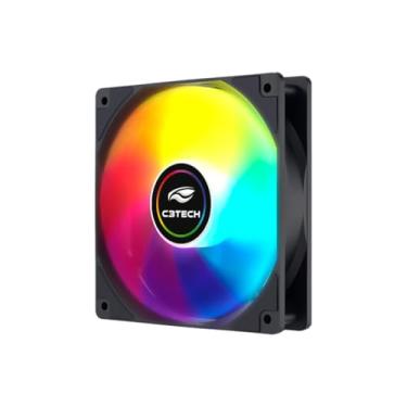 Imagem de Cooler Fan para Gabinete C3Tech Gaming F9-L260BK RGB, Preto, 12 cm, ARGB 6 Pinos