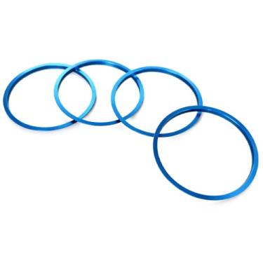 Imagem de AggHSYJ Acabamento de anel de saída de ventilação CA de ar condicionado para carro compatível com acessórios Toyota Tacoma, anel externo azul adequado para Tacoma 2016-2023 A/C anel de ventilação