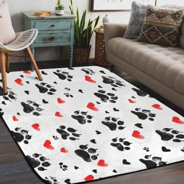 Imagem de Tapete de área para sala de estar, lavável à máquina, estampa de animais, tapete antiderrapante, tapete macio para sala de estar, quarto, sala de jantar, berçário, cozinha, decoração de casa