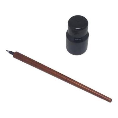 Imagem de Pena De Caligrafia Gilott's Lithographic +1 Cabo +1 Nanquim - coisasdo