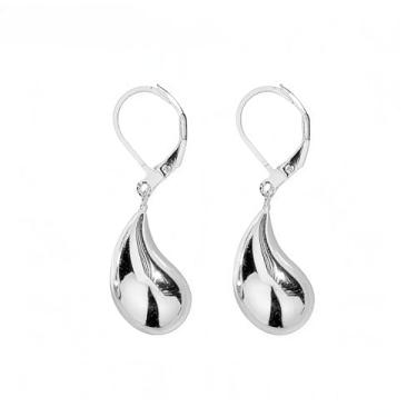 Imagem de Brincos de lágrima com fecho de lágrima, brincos longos com pingente de gota d'água, brincos de cor dourada para mulheres, brinco hipoalergênico, joia de cor prata, Cobre, Sem pedra preciosa