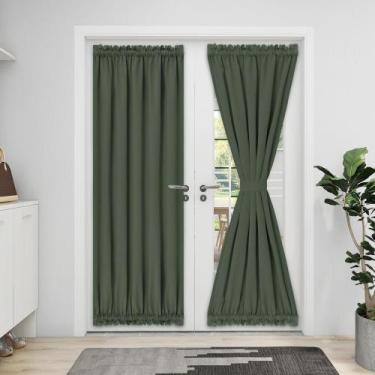 Imagem de Cortina Easy-Going, 25x72 polegadas, Blackout Rod Pocket, verde acinze