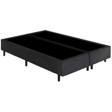 Imagem de Base Cama Box Queen Gazin 27x1,58X1,98cm Vip Topázio, Preto, Queen