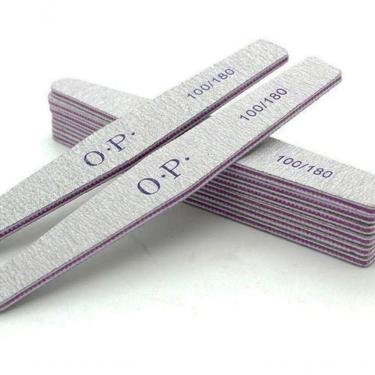 Imagem de Kit 10 Lixas Caixão Opi 100/180 P/Unhas Gel Vidro Porcelana