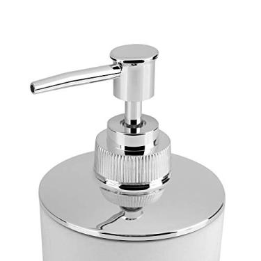 Imagem de POCREATION Conjunto de Terno de Banheiro de 4 Unidades, Porta Escova de Dentes, Dispensador de Sabonete, Copo de Lavar Louça, Com Ralo e Design Ergonômico, para Organização e Armazenamento (WHITE)