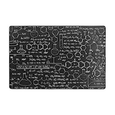 Imagem de ZERAOKE Tapetes de área de química científica, 5 x 9 m, tapetes de boas-vindas para entrada, tapetes absorventes antiderrapantes para quarto, lavável, felpudo, macio, tapete de porta para entrada,