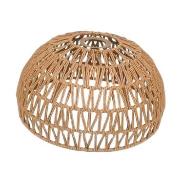 Imagem de IEUDNS Abajur de corda de papel para luminária de chão ou mesa, estilo retrô vintage, acessório para iluminação de escritório, sala de chá, café, hotel ou