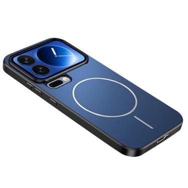 Imagem de FWYANZH Capa magnética para Xiaomi 17 Pro Max/17 Pro/17, proteção de lente de câmera, ultrafina, à prova de choque, capa minimalista, azul, 17 Pro Max