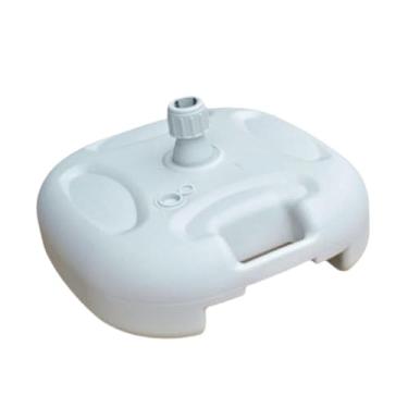 Imagem de RNXRZANK Suporte para Guarda-sol de Jardim com Base em Formato de Arco de Balão para Móveis de Praia E Jardim, Branco