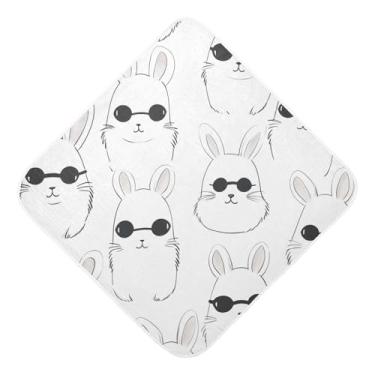 Imagem de Toalhas de bebê com capuz toalha de bebê absorvente ultra macia coelho musselina algodão toalhas de banho para recém-nascidos bebês bebês 89 x 89 centímetros