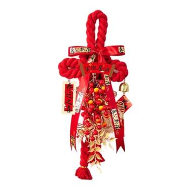 Imagem de oshhni Pingente de Nó Chinês 2026, Decoração de Ano Chinês, Feng Shui, Ornamento Oriental Vermelho para Pendurar em Árvore, Loja, Escritório, Feriado, Style D