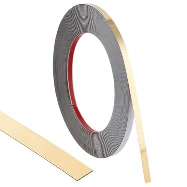 Imagem de MAYJOYDIY Acabamento flexível de moldagem de parede de 32,8 m Tira de decoração de aço inoxidável autoadesiva acabamento flexível para borda de azulejo Mirrior Móveis Armário Lareira Decoração