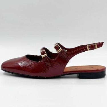 Imagem de Sapato Bottero Slingback Verniz Salto Baixo Feminino-Feminino