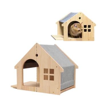 Imagem de Árvore Para Gatos DIY Com Rede, Arranhador, Cama, Prateleiras Para Esc